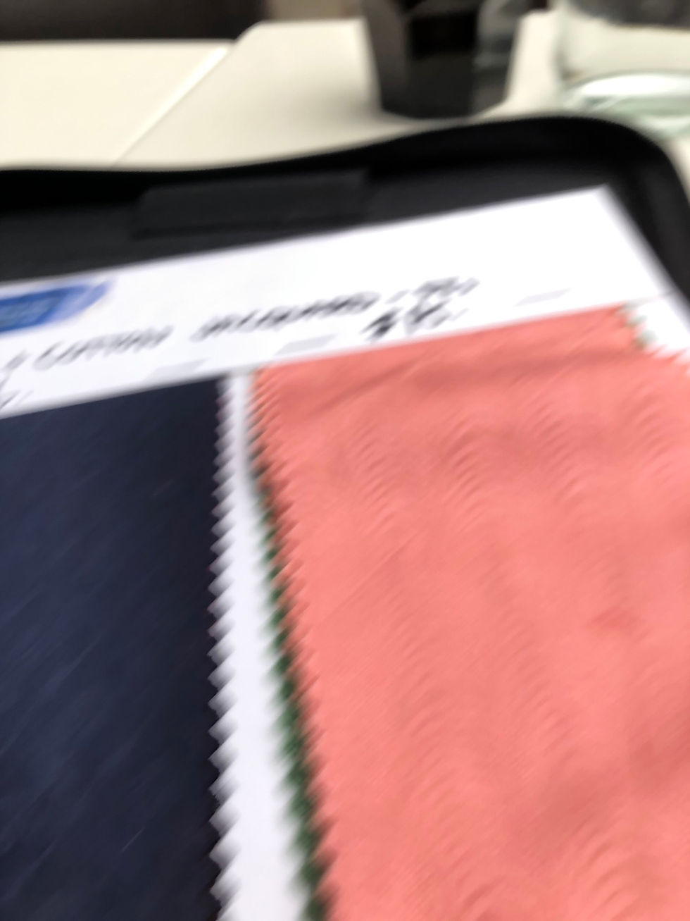 Thumbnail: Modal & Cotton Jacquard P6. Floral Diamond Pattern. Dark Navy