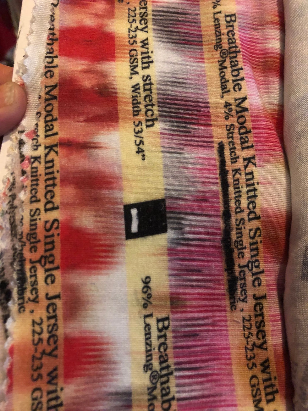 Thumbnail: b11. 96% Breathable Modal Knitted Jersey. Eco-printed. 20m