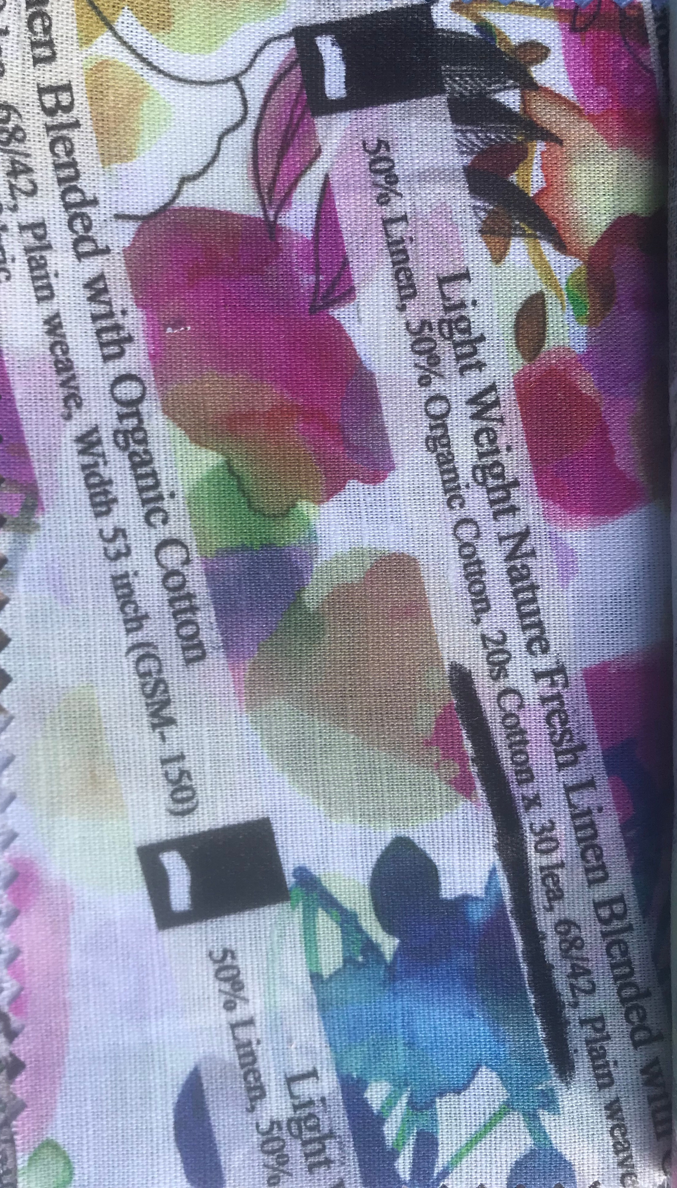 WHITE SAMPLE ONLY. LtWt Blend of Nature Fresh Linen50 &50 Organic Cotton 10m MOQ