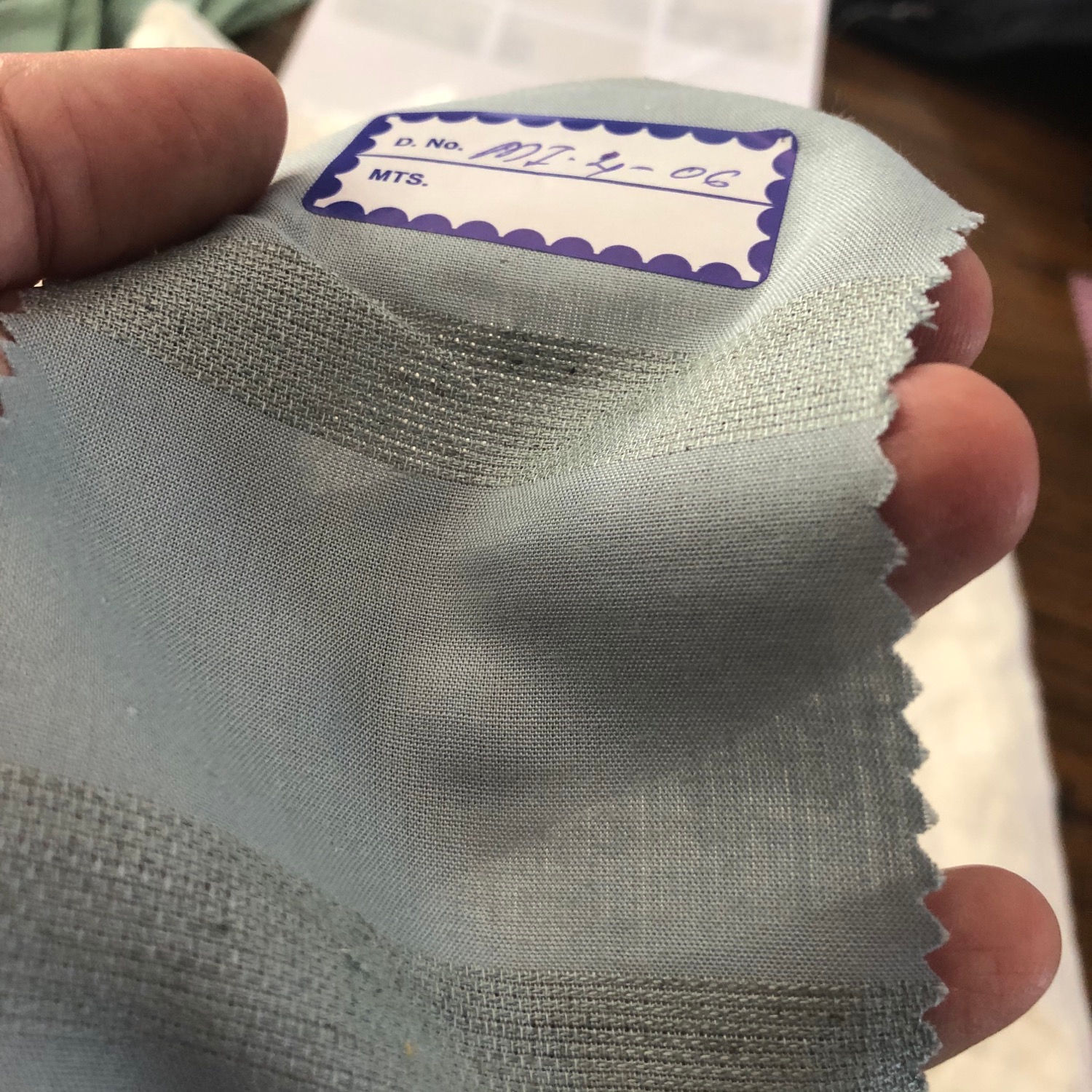 MODAL & Linen. Pale Grey/Blue ML-1-06. See Pantone