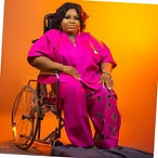 Stephanie Douglas, marketing and content creator seated in her wheelchair.