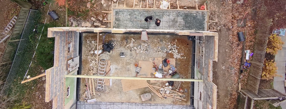 Foundation contractor building basement walls Fairfax VA