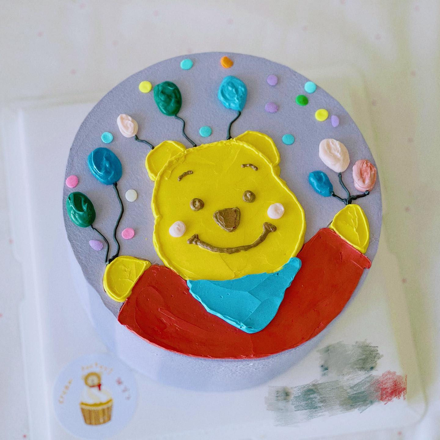 手绘维尼小熊
