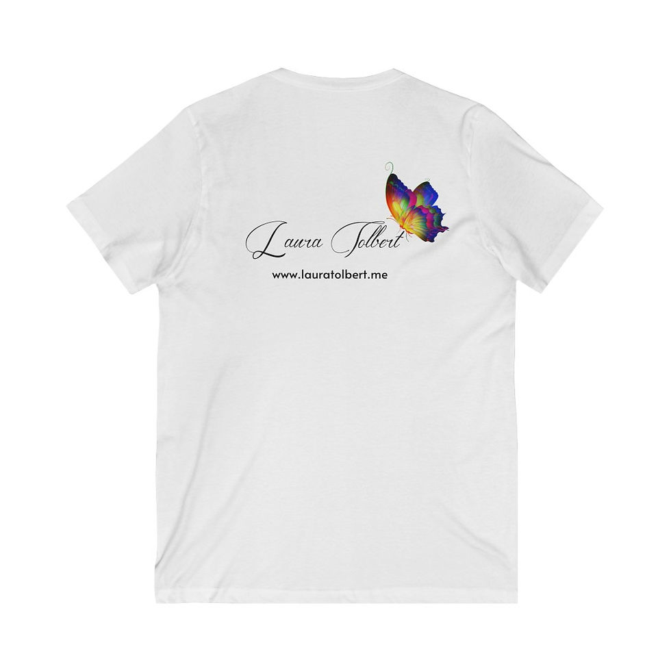 Thumbnail: Unisex Jersey Short Sleeve V-Neck Pawsitivity Tee