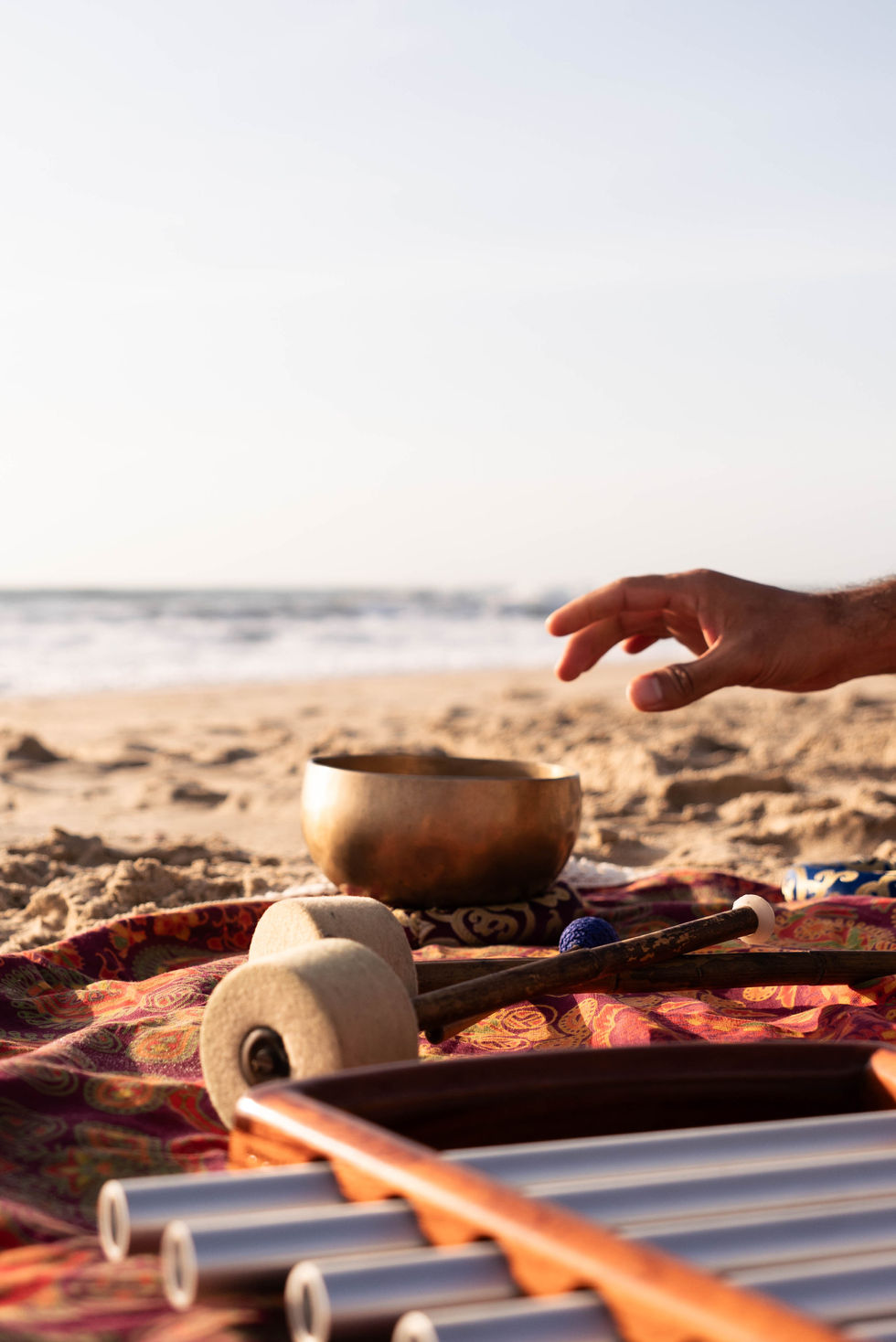 Ocean outdoor drum  sound bowl travel photographer photo portrait shoot conscious branding feminist copywriting eco friendly 