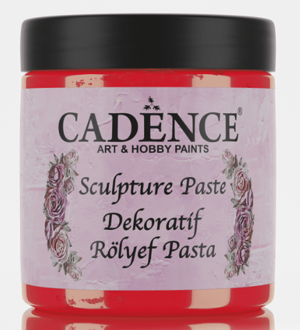 Cadence Dekoratif Rölyef Pasta 6824 Kırmızı 250ml
