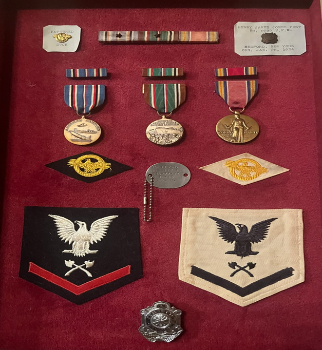 Bill's shadow box - forever preserved - proudly.