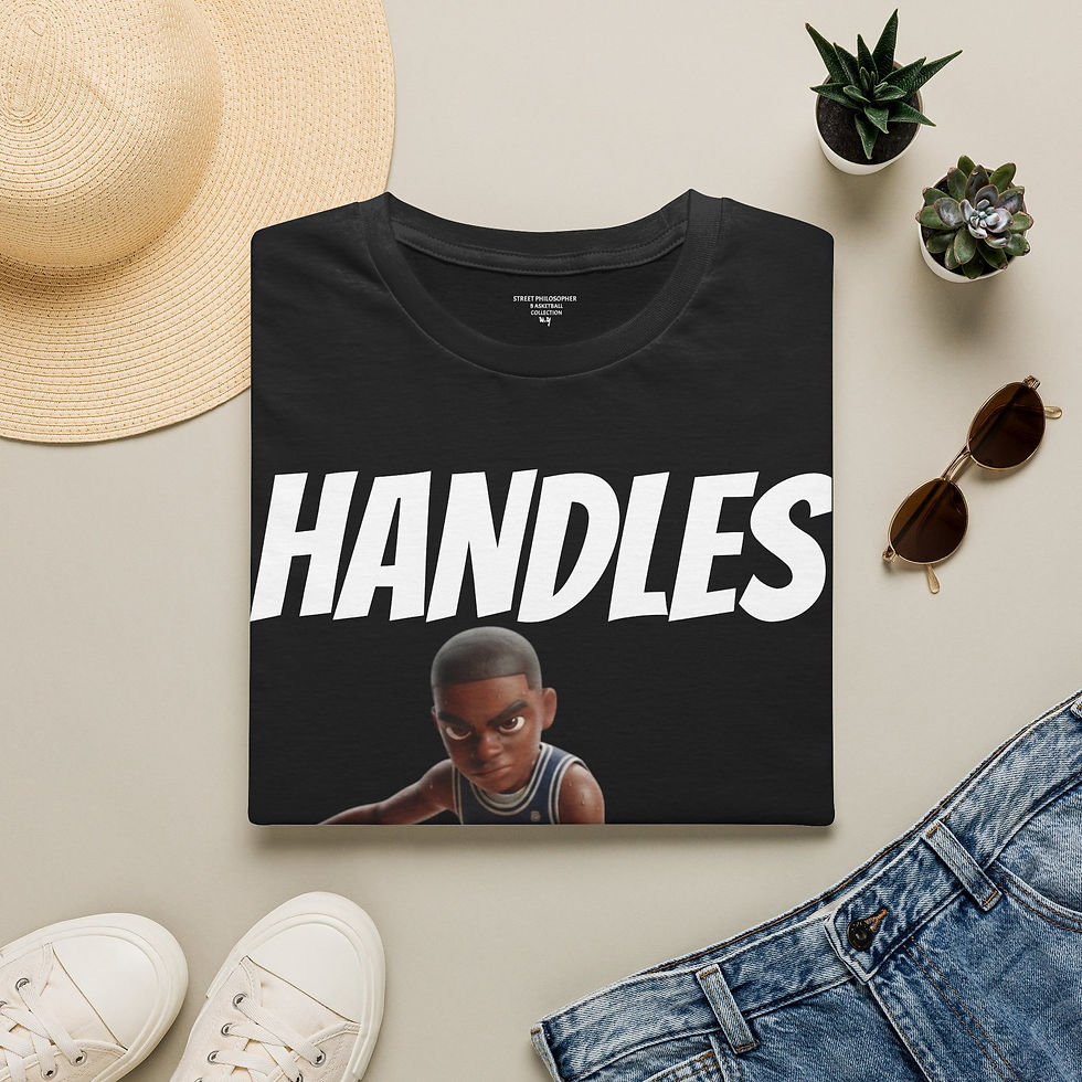 Thumbnail: Handles Basketball T-Shirt — Retro Kid Dribbling Graphic Tee