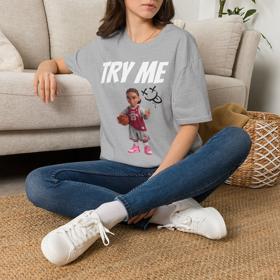 Thumbnail: Basketball Kid Graphic T-Shirt — Cute Drip Street Art Design