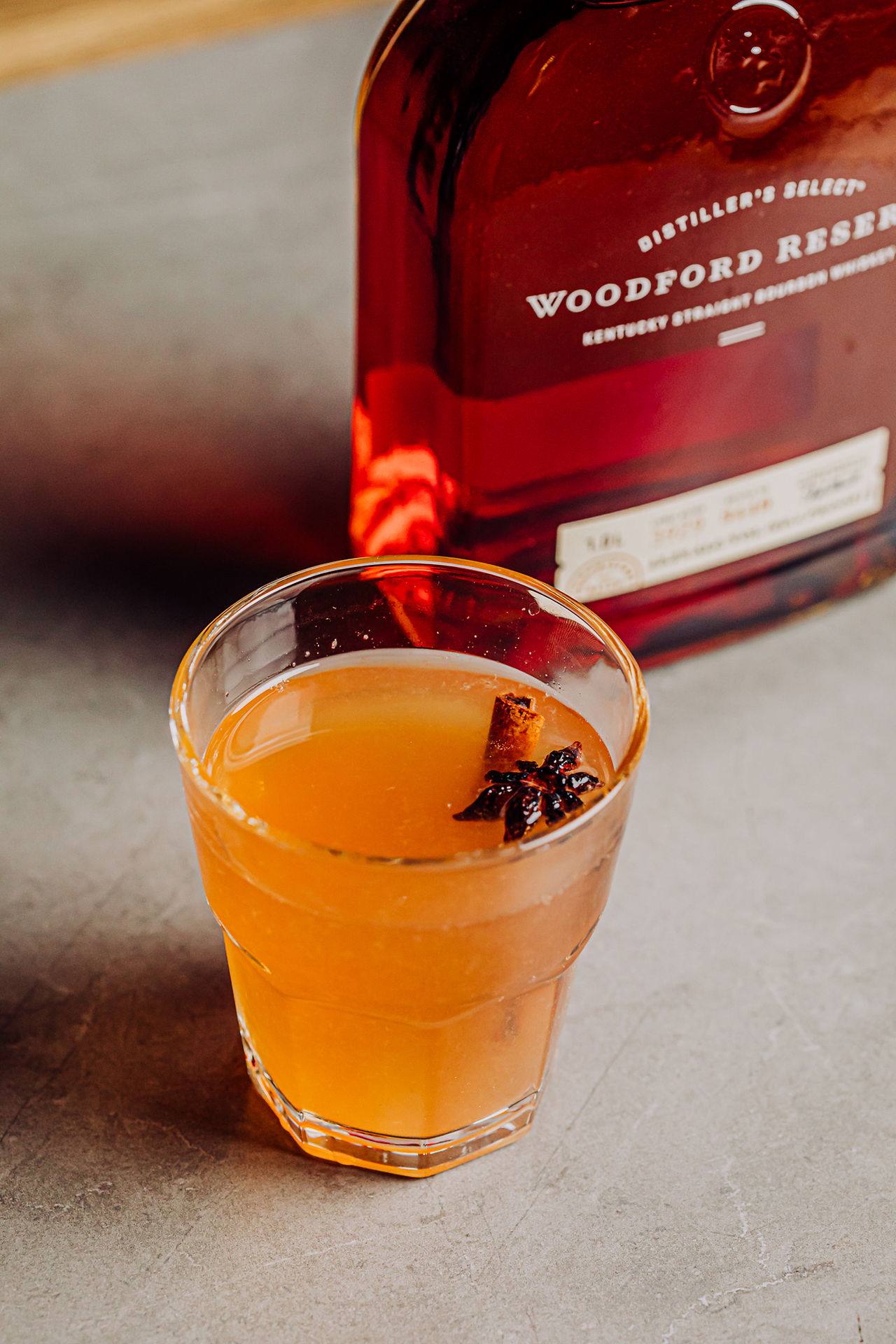 Bourbon, spice infused simple, lime