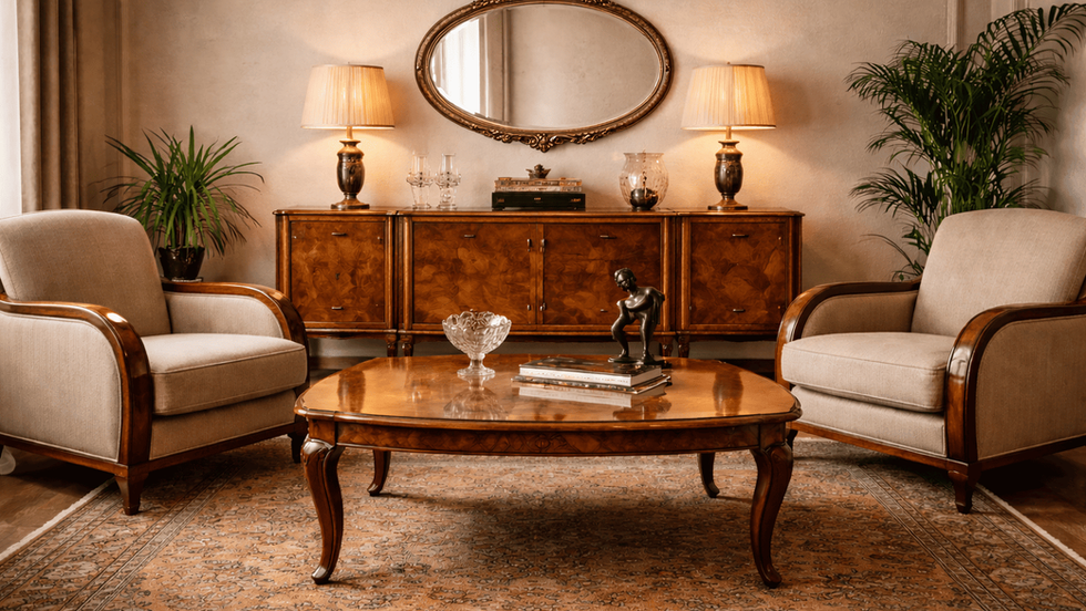 Tarpukaris ir ankstyvasis modernizmas (1920–1940 m.) Vintažiniai baldai