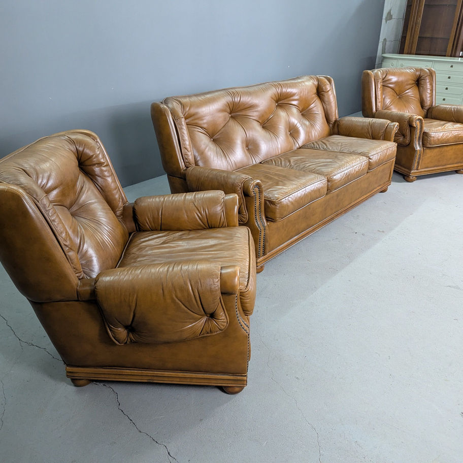 Odinis minkštų baldų komplektas (sofa + 2 foteliai)