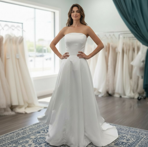 Bride In A Wedding Gown At Adore Bridal Boutique