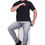 Thumbnail: ONISH Mens' Short Kurta Shirt – Black Pinstripe