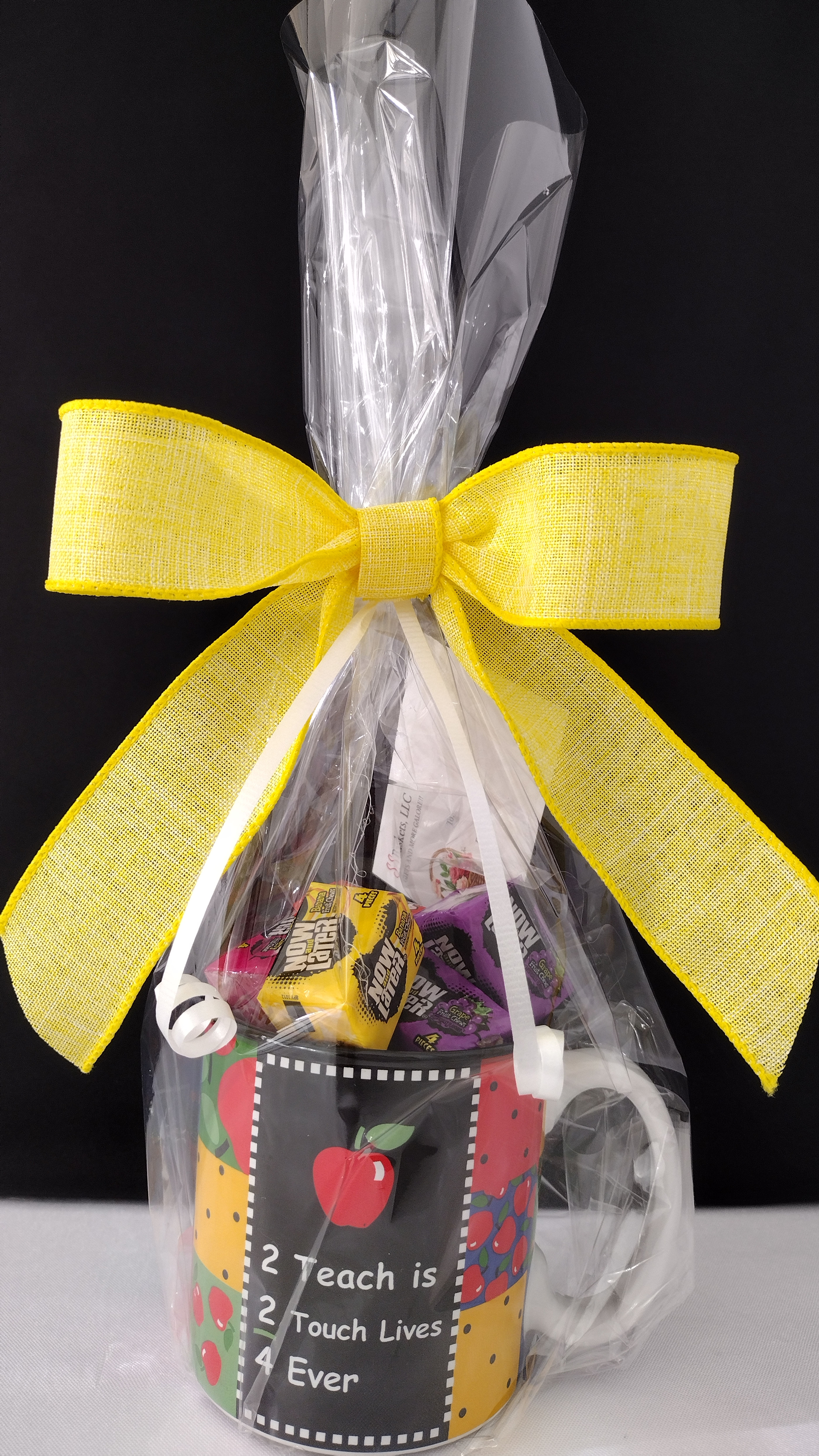 2 Teach is 2 Touch Lives 4 Ever – Teacher Mug Gift with Now& Later Fruit Chews