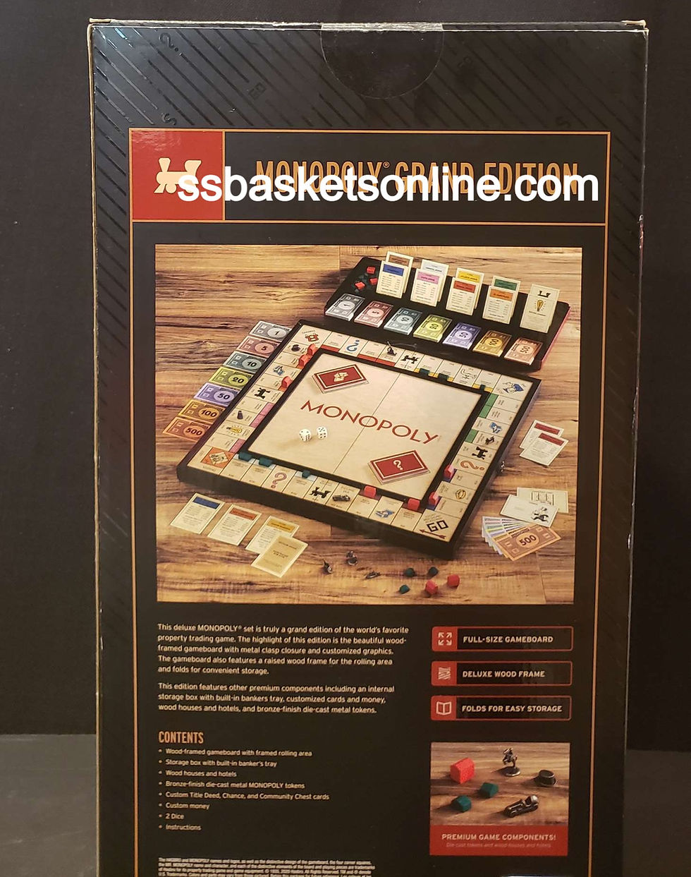 Miniatura: JUEGO DE TABLERO VINTAGE DE MADERA MONOPOLY GRANDE