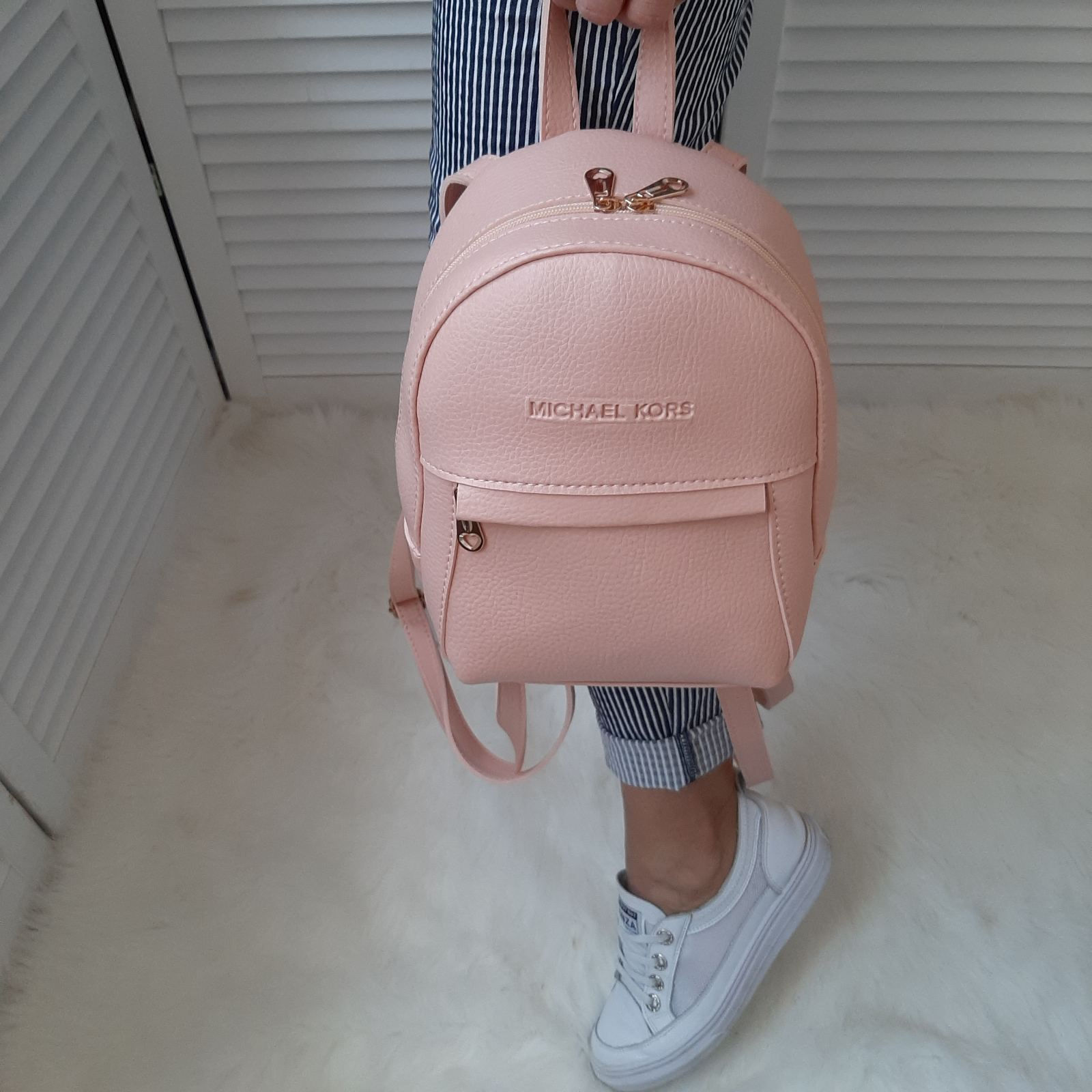 Мини - Рюкзак с логотипом Michael Kors искусственная кожа Пудра