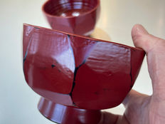 漆器 亀甲根来椀 修理