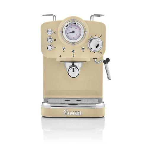 * Espresso Coffee Machine SWAN Retro Pump Range Cream Banwell