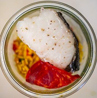 Plat cuisiné maison préparé par le traiteur Boco Lokko pour repas événementiel