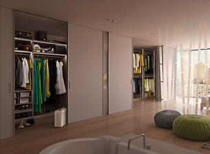 sleek sliding wardrobe