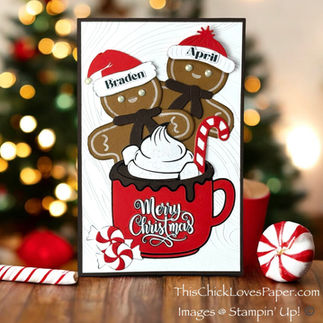 ☕🍪 Handmade Gingerbread Cocoa Card: A Cup Full of Christmas Cheer