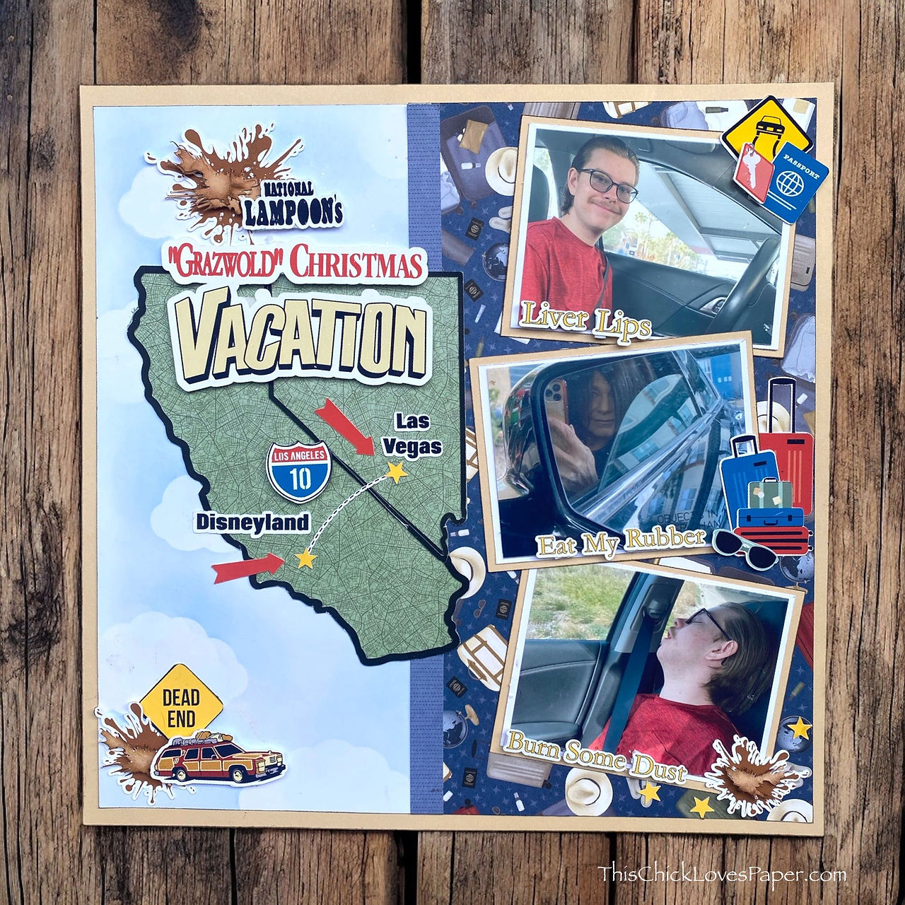 Scrapbooking "Christmas Vacation" With CTMH "Let's Go Anywhere"
