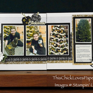 🎄 Still Here, Still Slaying: A 12x12 Double Page Christmas Scrapbook Layout That’s Full of Heart