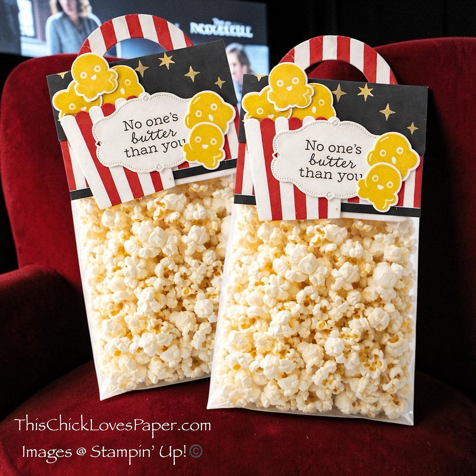 Create DIY Treat Bag Toppers that double as mini cards! This step-by-step tutorial by ThisChickLovesPaper.com shows how to make easy treat holders (approx. 4” x 3”) for everyday occasions using Stampin’ Up!® products ✨