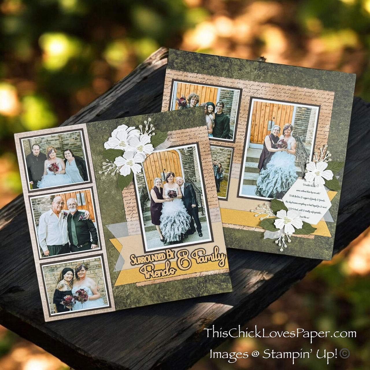 Friends & Family Wedding Scrapbook Layout Using Nature’s Walk DSP | Jayma Malme & Friends Collab (CD