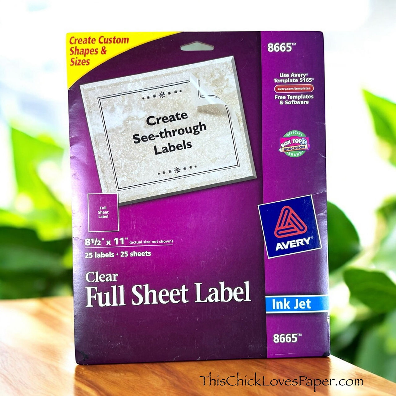Avery Full Sheet Printable Shipping Labels, 8.5" x 11", Matte Clear, 10 Blank Mailing Labels (18665)