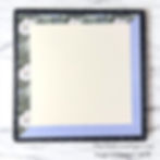 White paper on a floral and polka dot mat, surrounded by a numbered black ruler. Text: ThisChickLovesPaper.com, Stampin' Up!