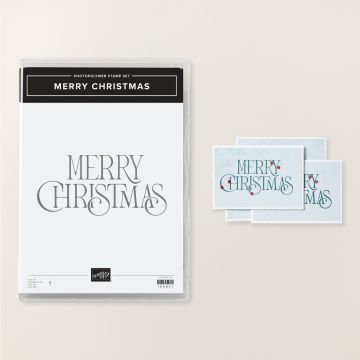 MERRY CHRISTMAS PHOTOPOLYMER STAMP SET (ENGLISH)