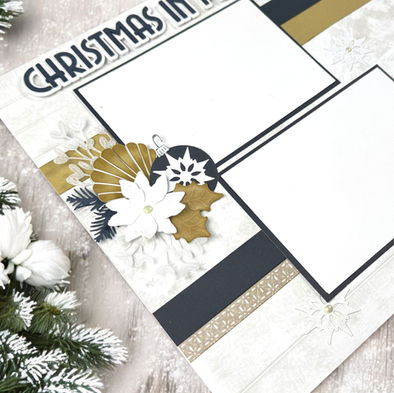 Bring the beach to your holiday pages with this Coastal Christmas scrapbook layout! Featuring shiplap-style backgrounds, shimmer snowflakes, poinsettias, and seaside embellishments, this dreamy double-page spread sleighs with Stampin’ Up! favorites and storytelling sparkle—crafted by This Chick Loves Paper.