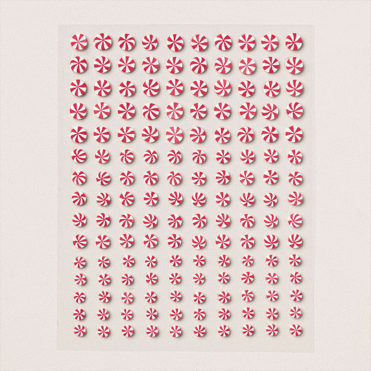 REAL RED & WHITE ADHESIVE-BACKED PEPPERMINTS
