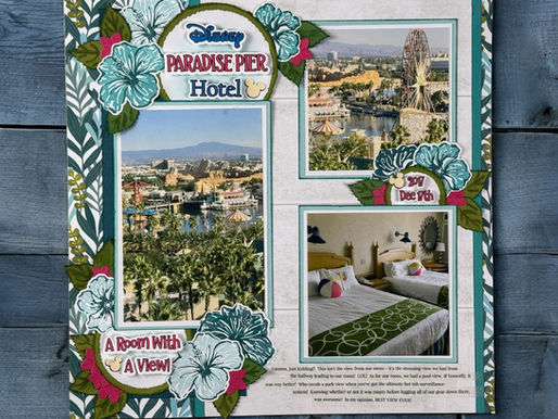 🌴✨ Some vacations deserve a sequel—both in real life AND in a scrapbook! This 12x12 single-page Disney Paradise Pier Hotel-inspired layout brings together tropical vibes, Disney nostalgia, and creative scrapbooking magic! 🌊🏰 Get the step-by-step guide & start capturing your favorite Disney memories today! ✨🎨