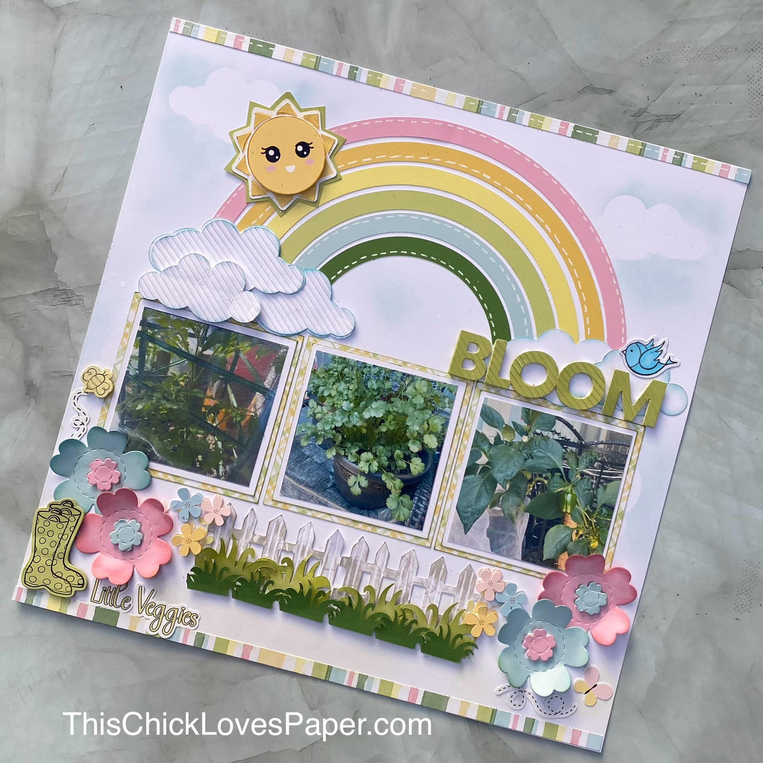 12x12 Spring & Summer Scrapbook Layouts - DIY Floral & Holiday ...