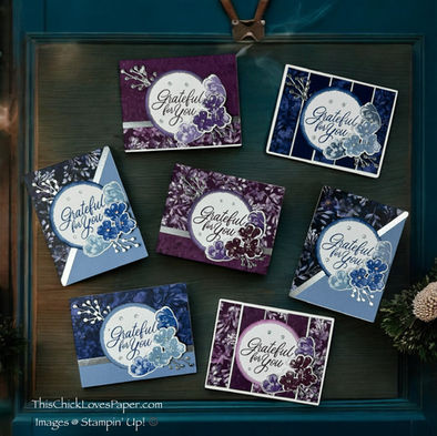 💌 Handmade gratitude, one stunning card at a time! Craft quick & easy thank-you cards using Stampin’ Up! Regal Winter DSP & luxe metallic accents. With step-by-step instructions, pro design tips, and endless variations, you’ll create heartfelt, jaw-dropping designs in no time! Because a little creativity goes a long way. 🎨✨ Get inspired & start crafting with This Chick Loves Paper! 🚀🔥