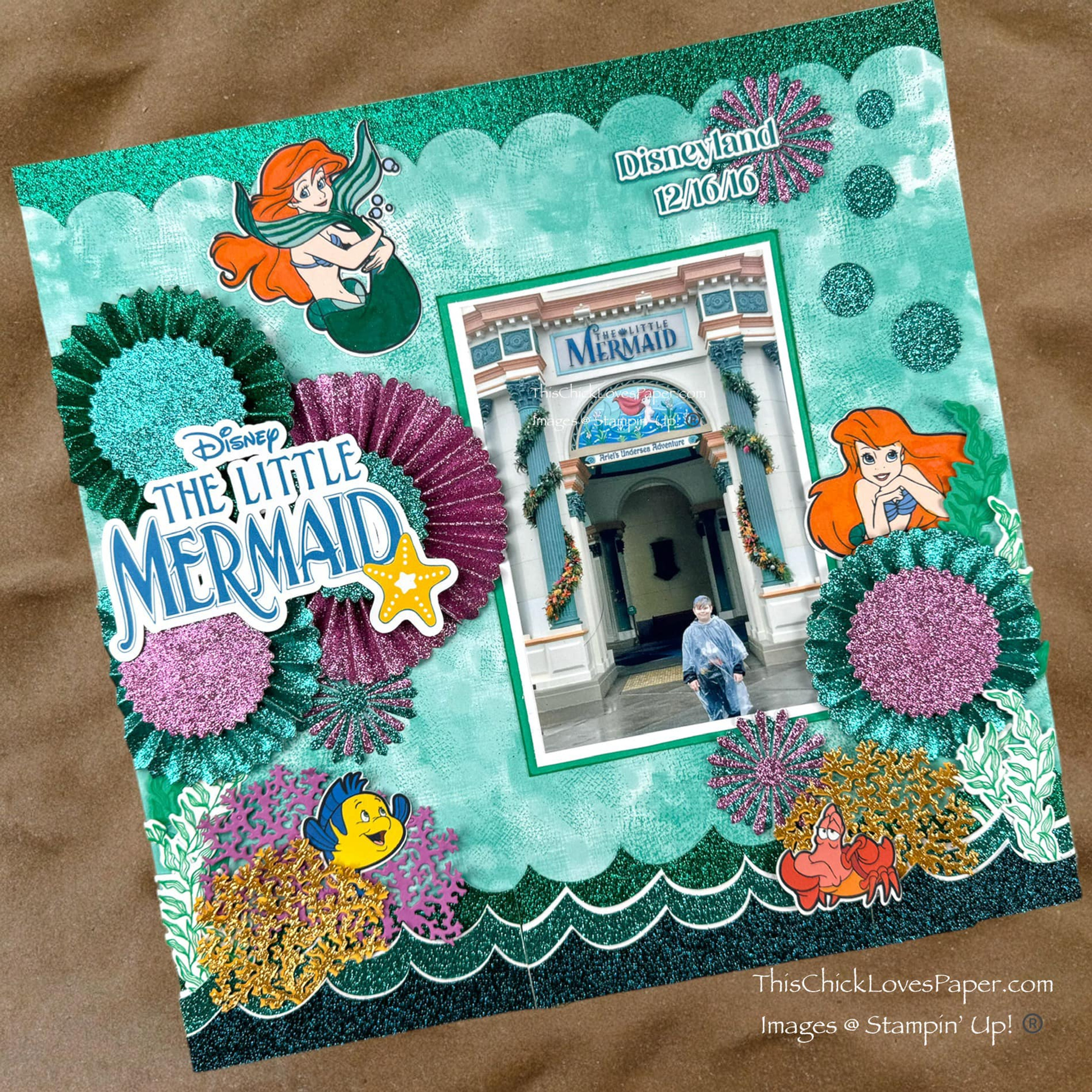 Disney Princess Scrapbook Layouts Digital Instructions: Disney Themed