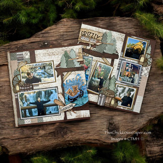 Discovering Hidden Disney: Grizzly River Run Scrapbook Layout with CTMH’s “The Good Life” Collection