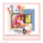 FEATURED ARTWORK FOR CTMH "LETS PARTY" COLLECTION FOR A GIRL TURNING 6 YEARS OLD