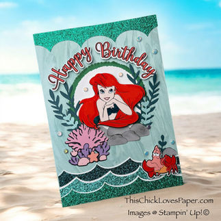 Make a Splash with This Disney-Inspired Birthday Card Featuring Ariel & Sebastian!
