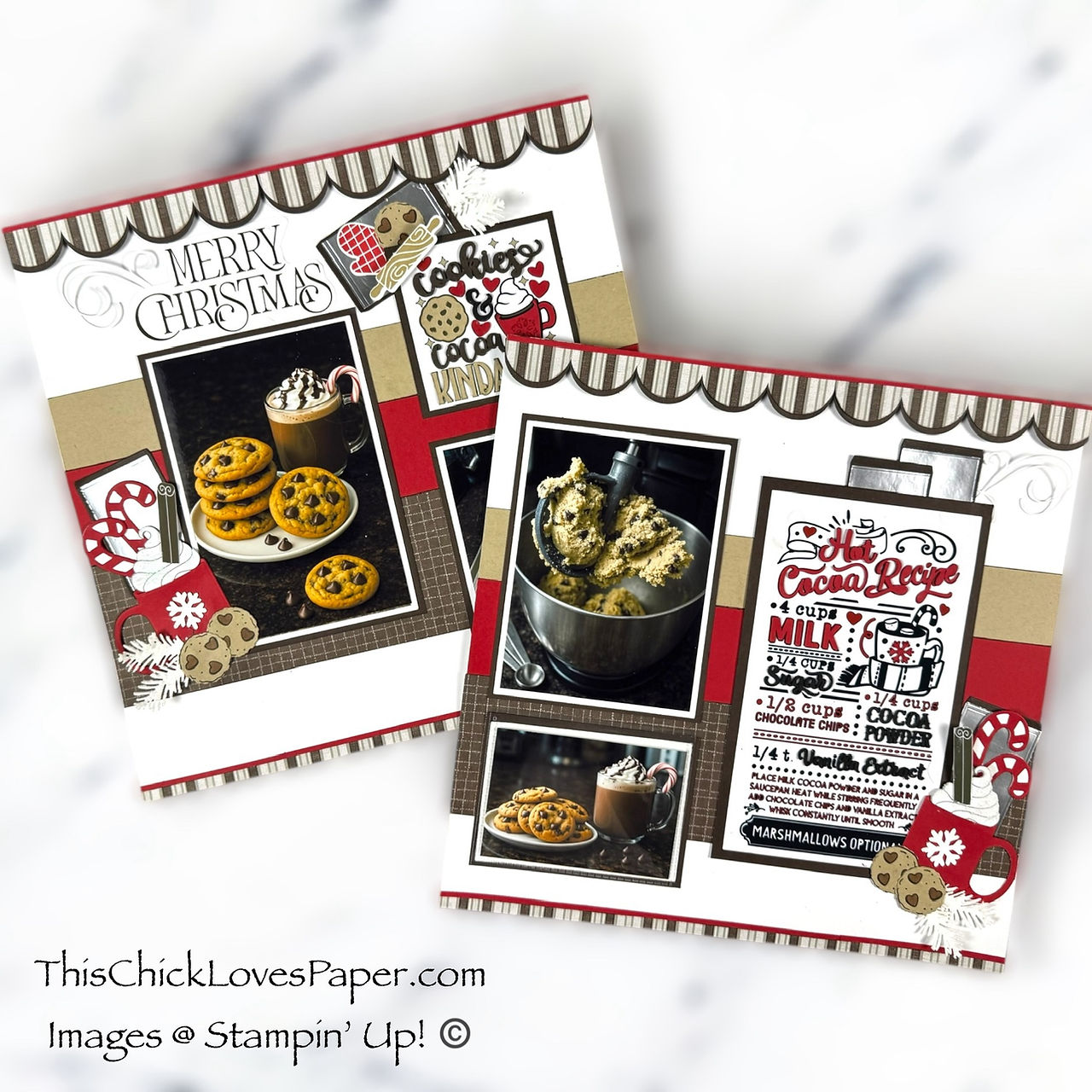 Cookies, Cocoa & Christmas Cheer: A Cozy 12x12 Christmas Cookies and Cocoa Scrapbook Layout