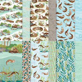 OTTERLY ADORABLE 12" X 12" (30.5 X 30.5 CM) DESIGNER SERIES PAPER