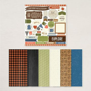 WEEKEND ADVENTURES DESIGNER SERIES PAPER & STICKER SHEET (ENGLISH)