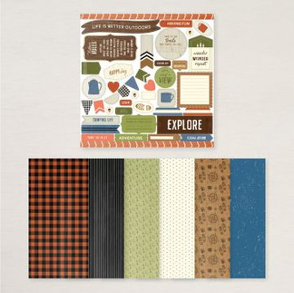 WEEKEND ADVENTURES DESIGNER SERIES PAPER & STICKER SHEET (ENGLISH)