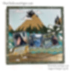 The photos are staggered and tilted, with foam-taped water splashes added for a dynamic, interactive feel that brings the ride’s excitement to the layout.