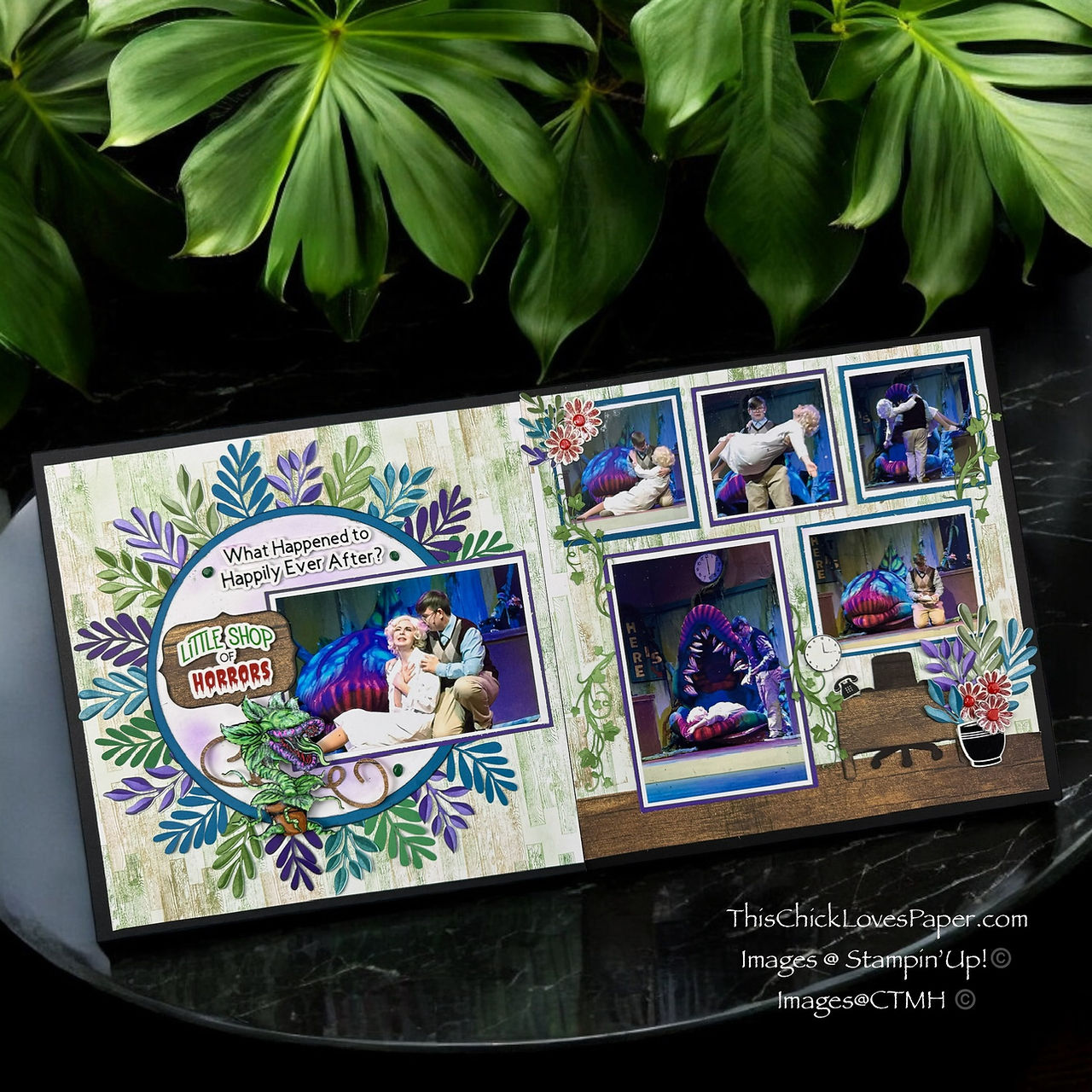 Crafting Creepy - "Little Shop Of Horrors" Scrapbook Layout