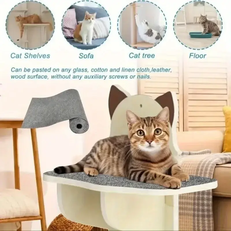 Miniatura: 40x300cm Cat Scratcher Sofa Protector Cats Scratcher Pad Board Protection Trimma