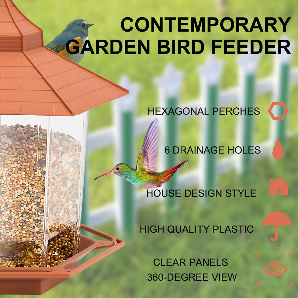Miniatura: Automatic Bird Feeder Hanging Food Feeding Tool Gazebo Outdoor Birds Feeder Mul